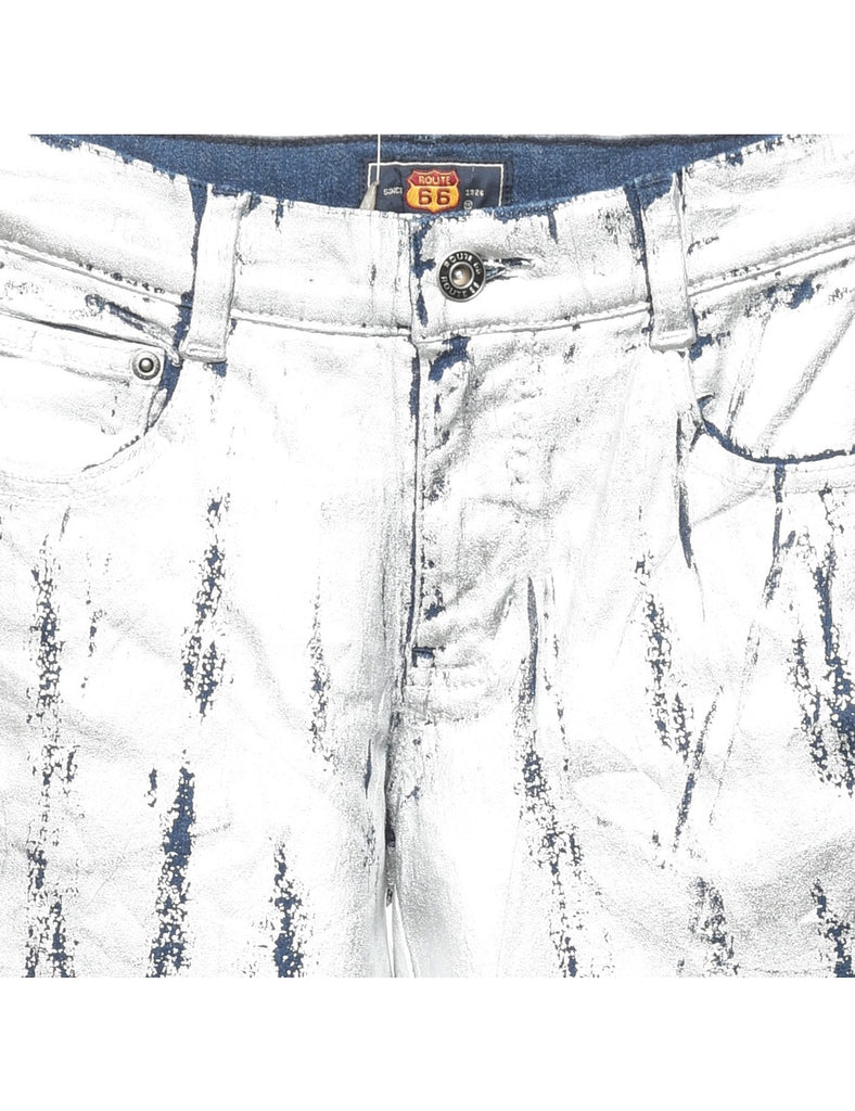 Silver Patterned Bootcut Jeans - W26 L27