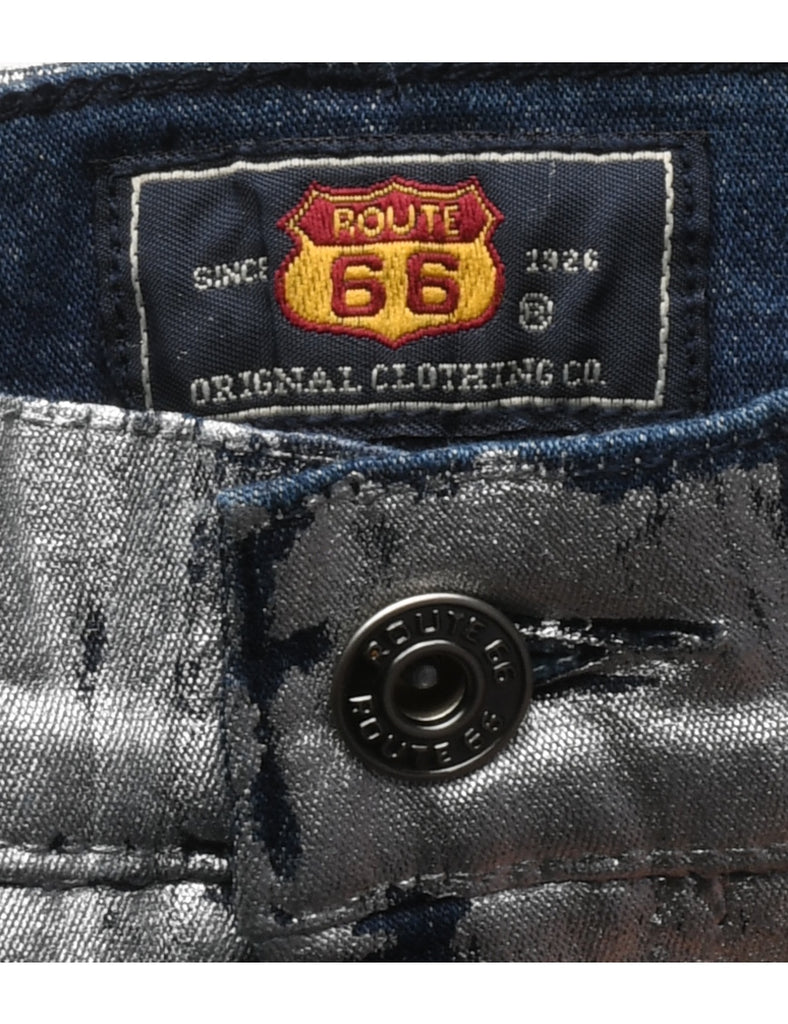 Silver Patterned Bootcut Jeans - W26 L27