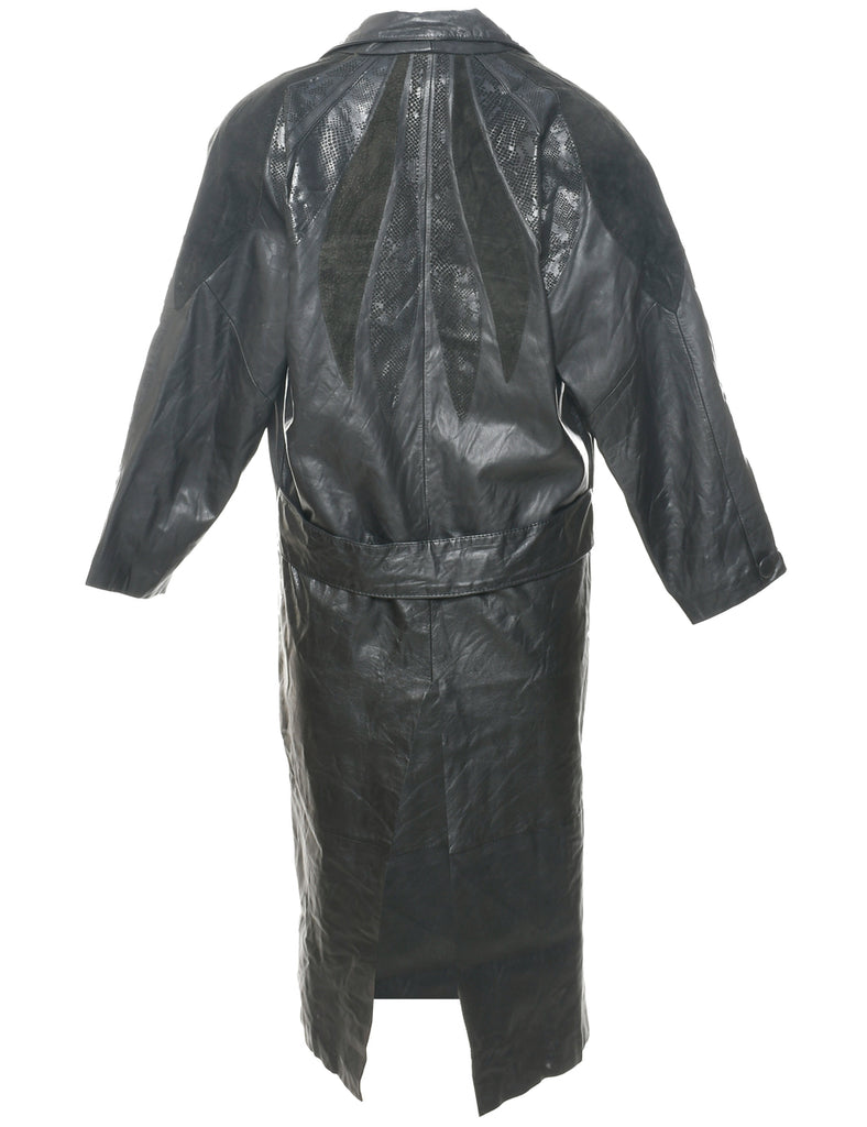 Single Breasted Leather Jacket - M