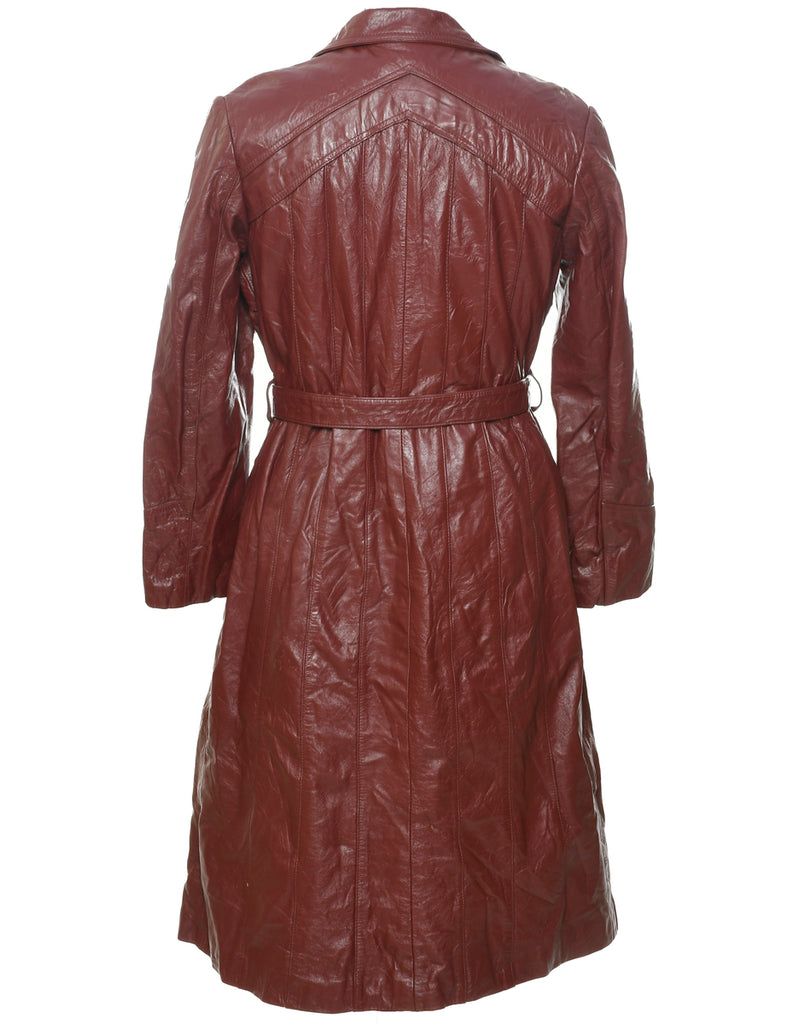 Single Breasted Leather Jacket - L