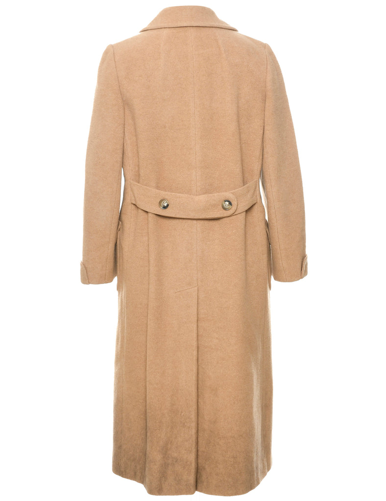 Single Breasted Wool Coat - M