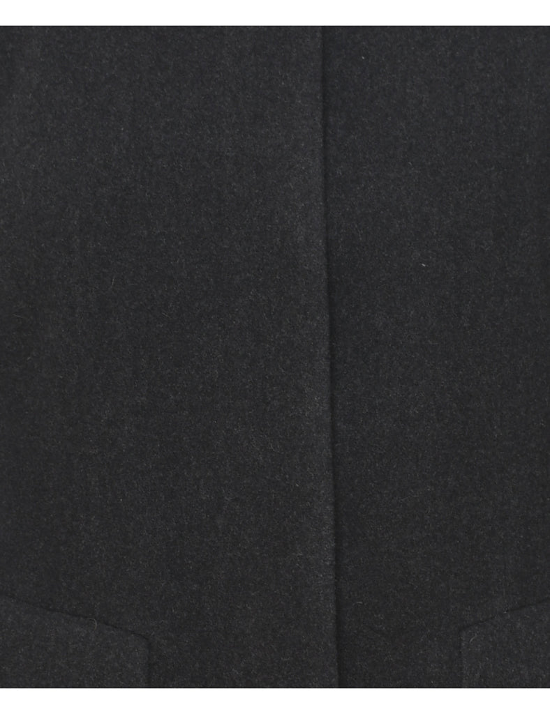 Single Breasted Wool Coat - S