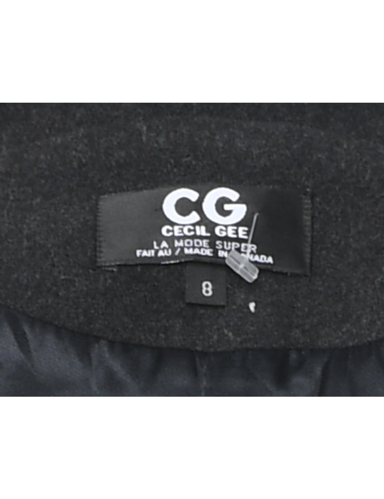 Single Breasted Wool Coat - S