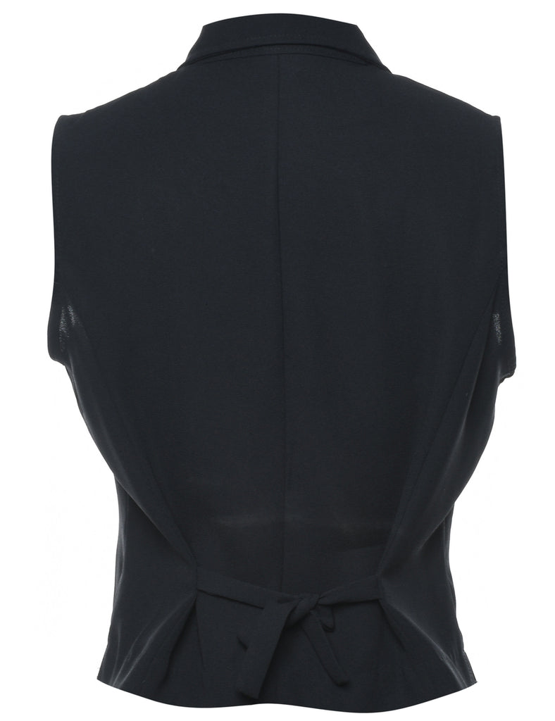 Sleeveless Black Blouse - M