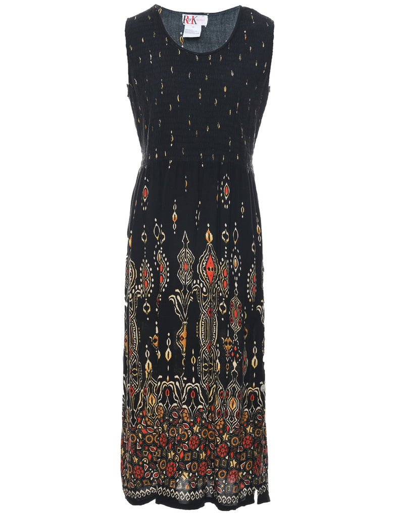 Sleeveless Black Dress - M