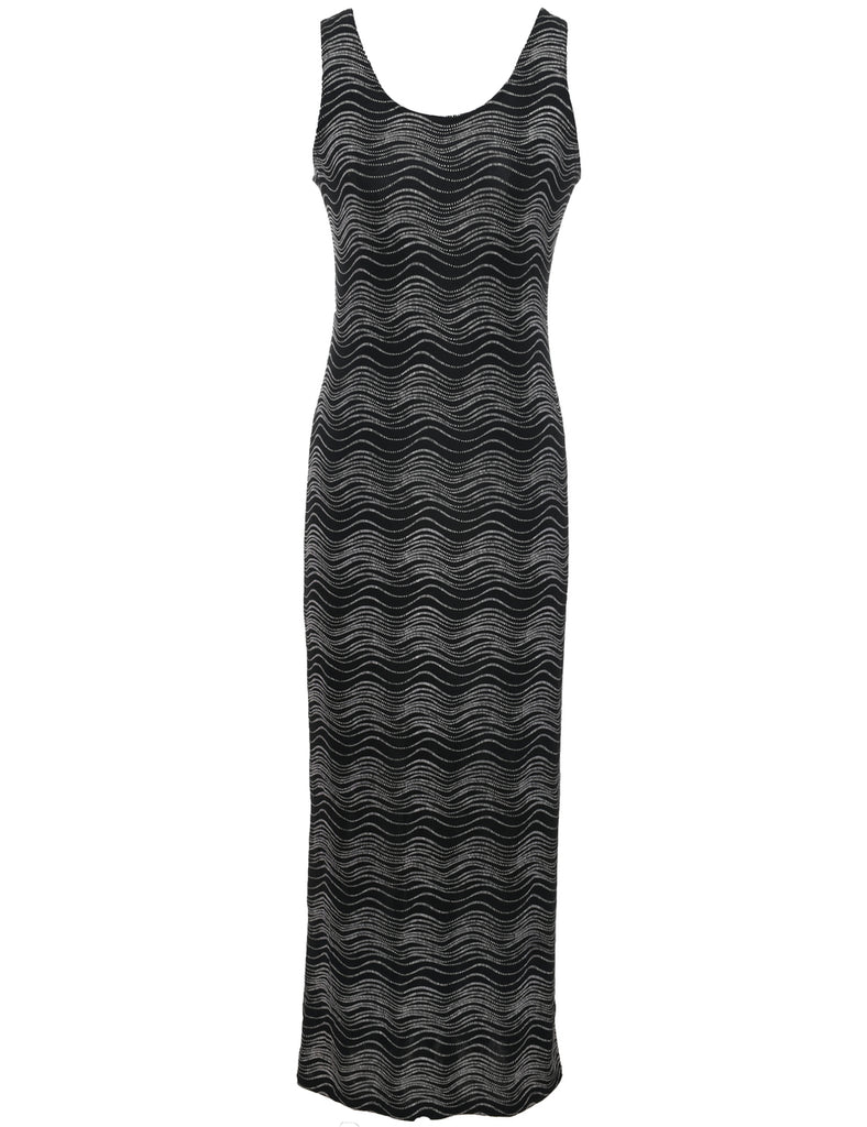 Sleeveless Black Maxi Dress - XS