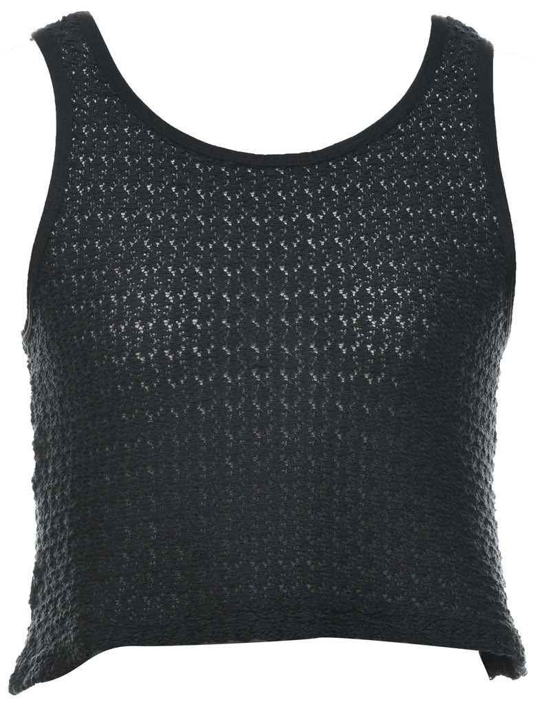 Sleeveless Black Top - M
