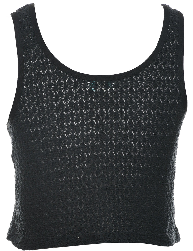 Sleeveless Black Top - M