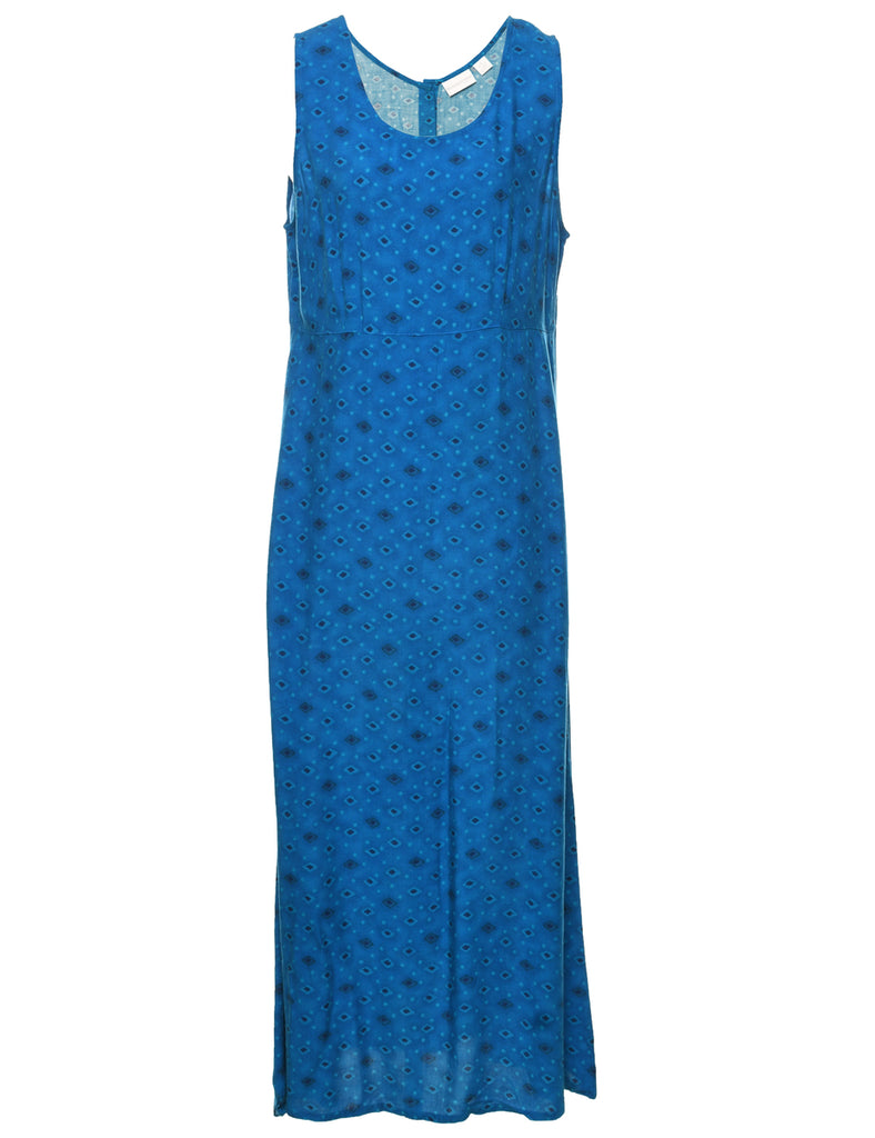 Sleeveless Blue Dress - L