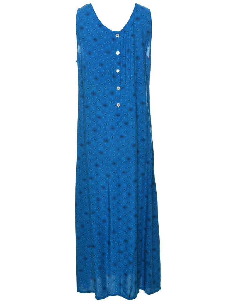 Sleeveless Blue Dress - L