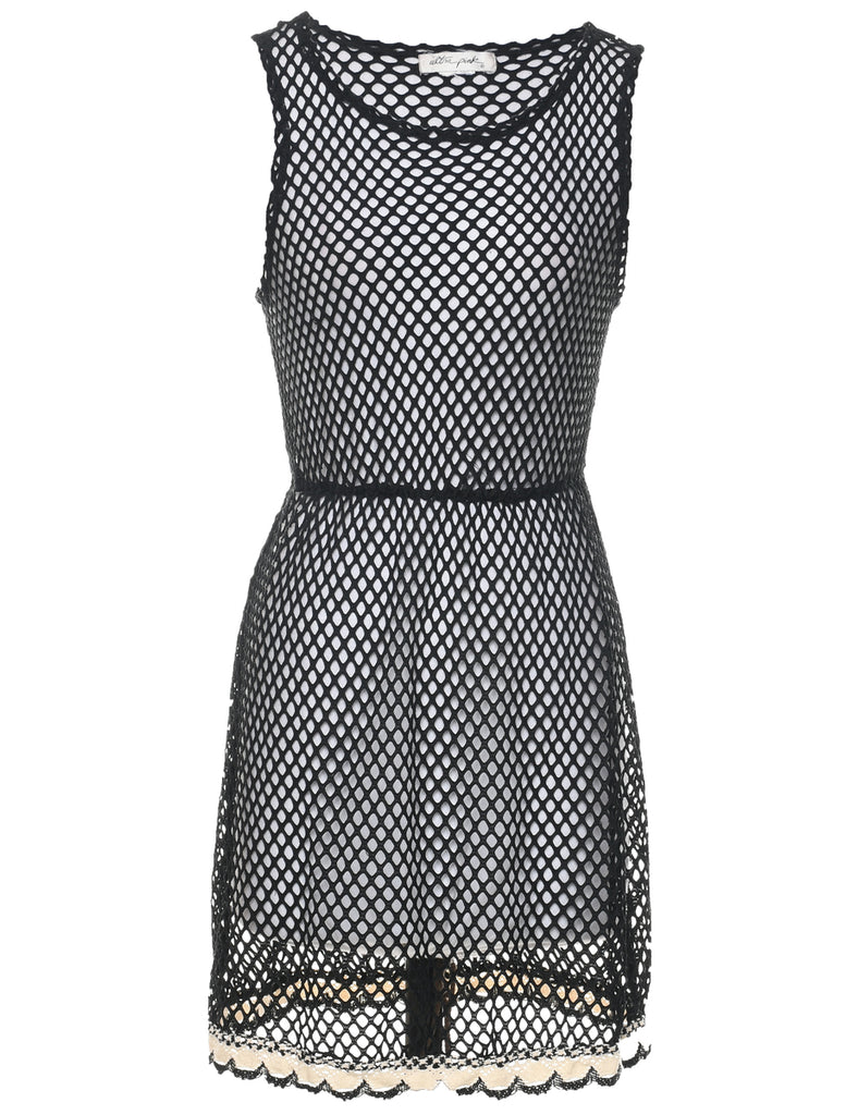 Sleeveless Crochet Jumper Dress - M
