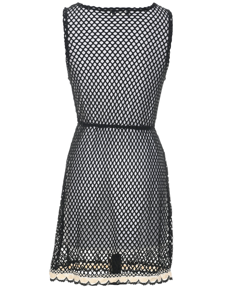 Sleeveless Crochet Jumper Dress - M