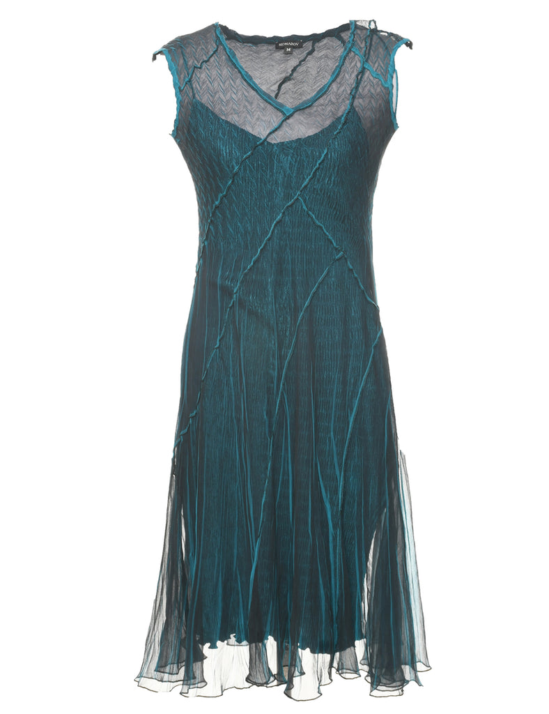 Sleeveless Dark Green Dress - M