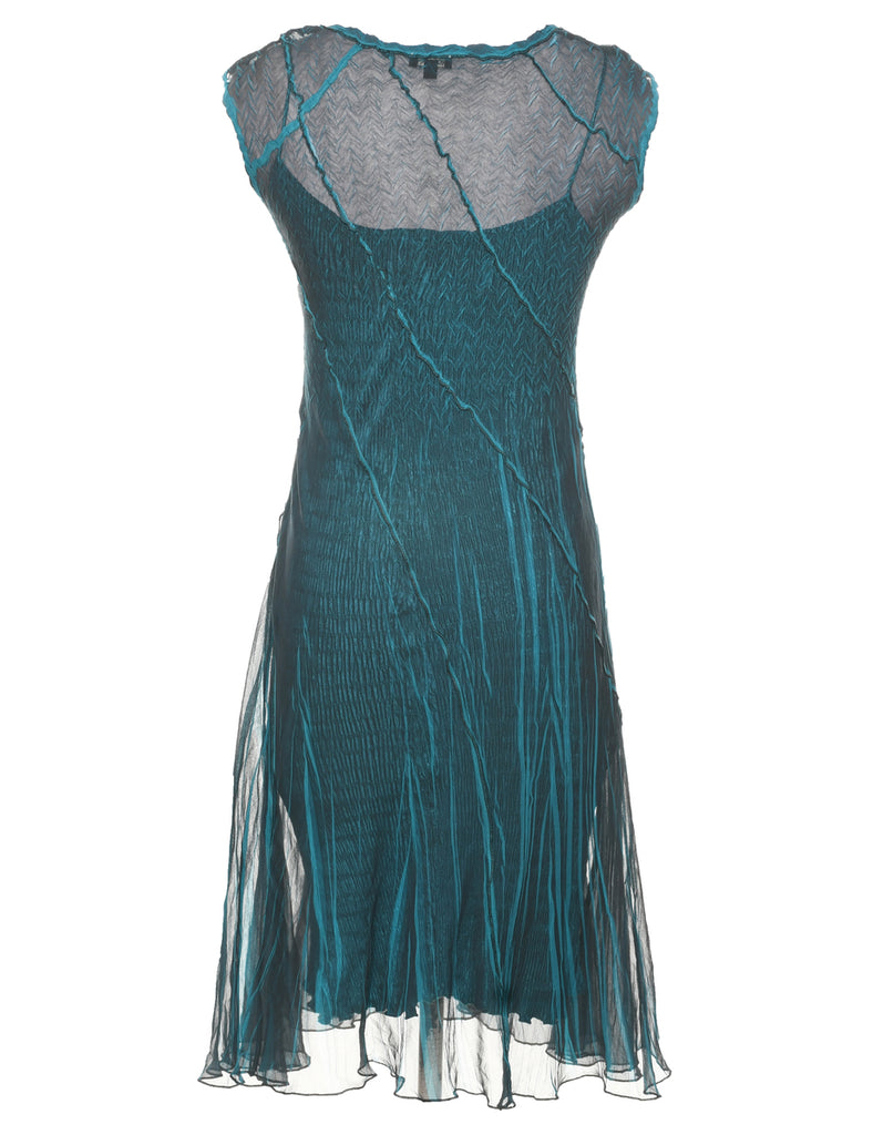 Sleeveless Dark Green Dress - M