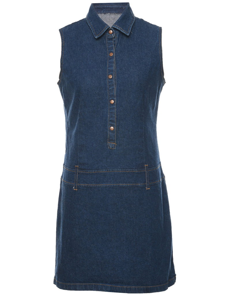 Sleeveless Denim Dress - M