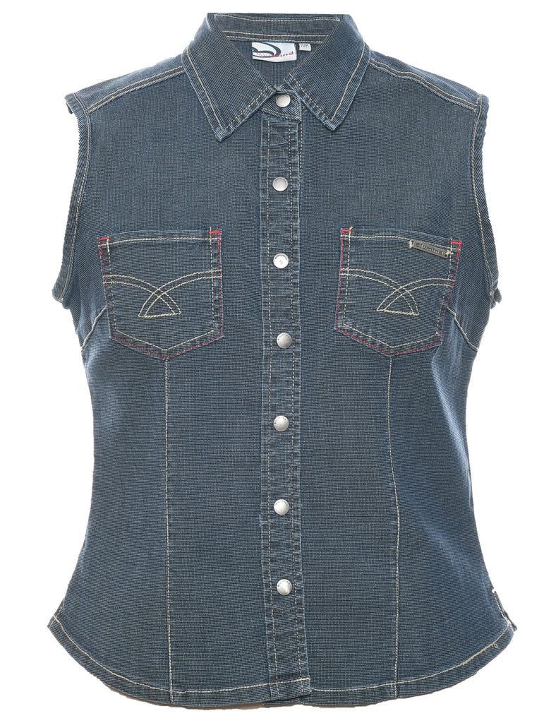 Sleeveless Denim Shirt - M