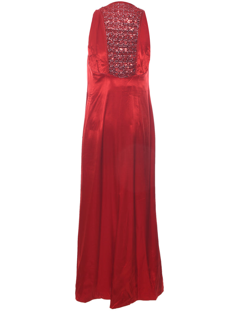 Sleeveless Evening Dress - L