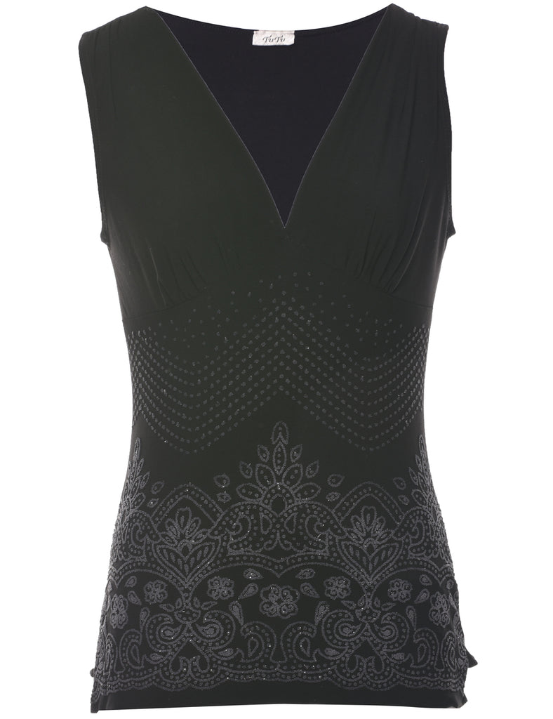 Sleeveless Evening Top - S