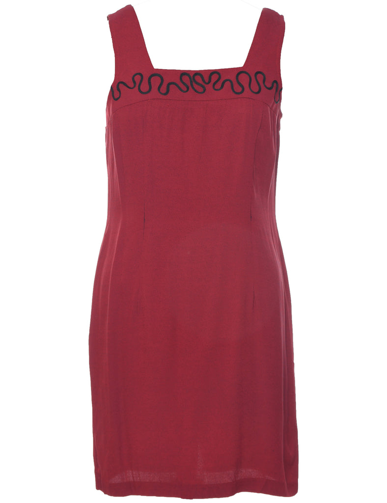 Sleeveless Maroon Dress - L