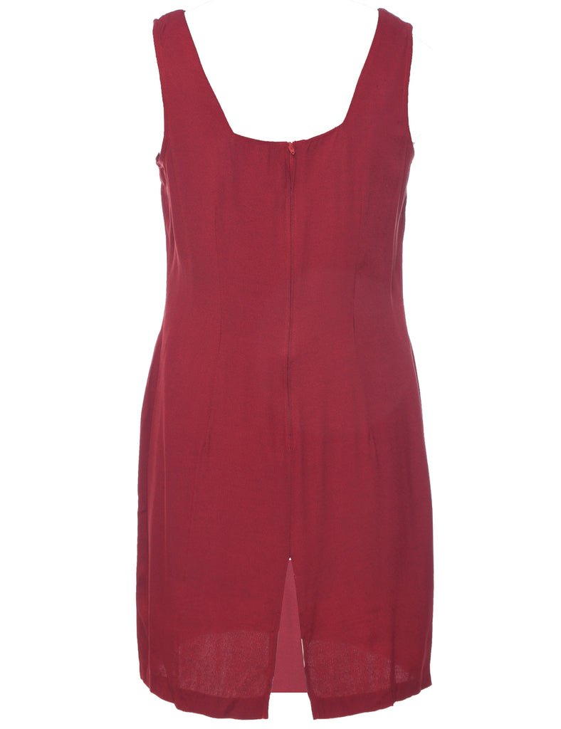 Sleeveless Maroon Dress - L