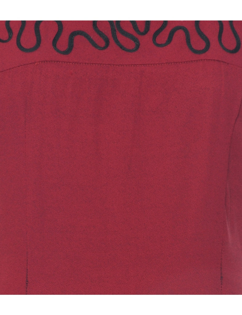 Sleeveless Maroon Dress - L