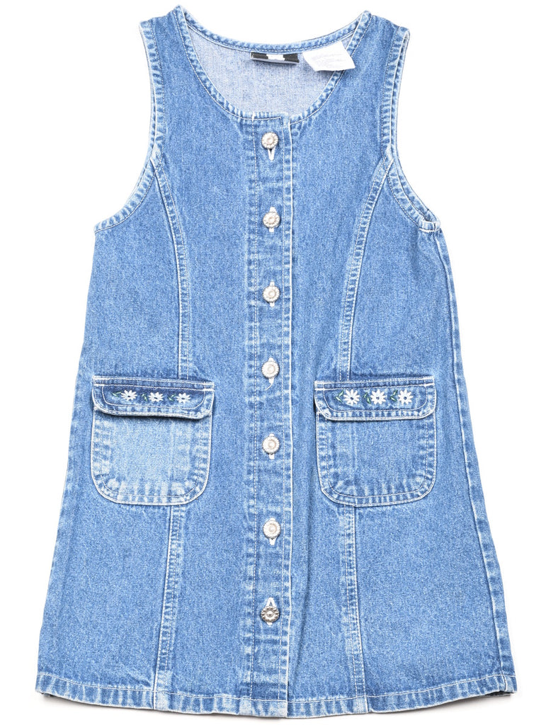 Sleeveless Medium Wash Denim Dress - 5 YEARS