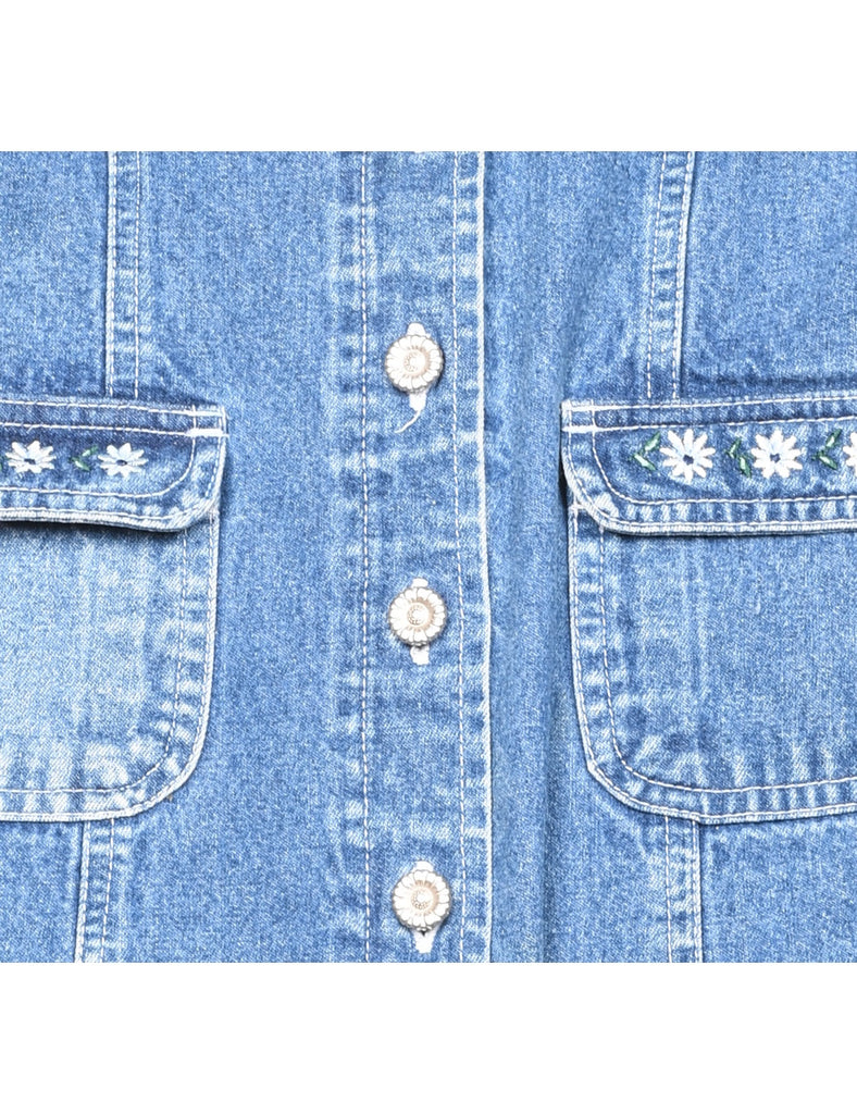 Sleeveless Medium Wash Denim Dress - 5 YEARS