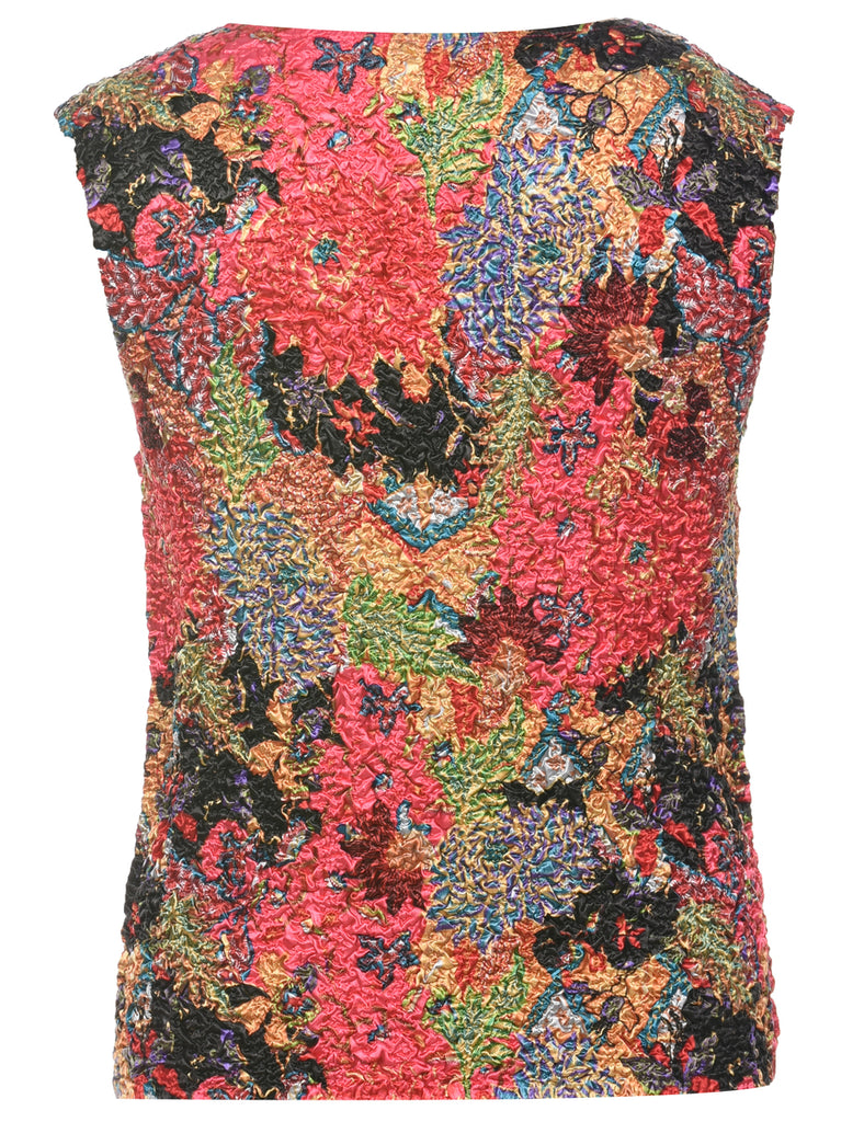 Sleeveless Printed Top - M
