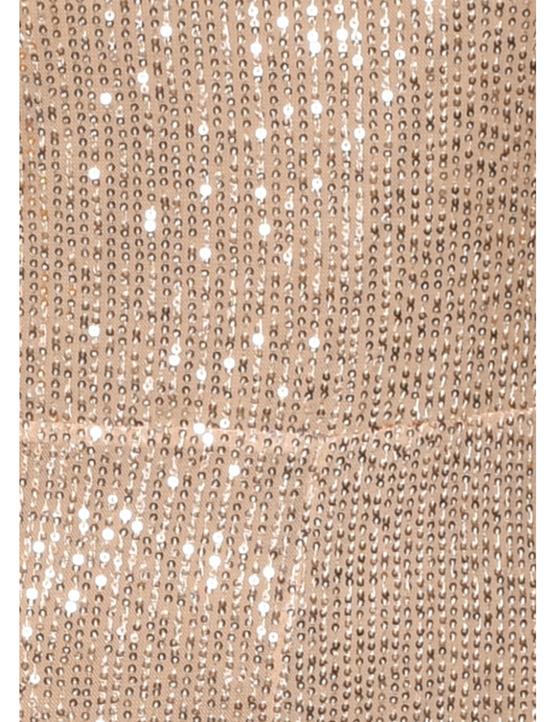 Sleeveless Sequin Jumpsuit - M
