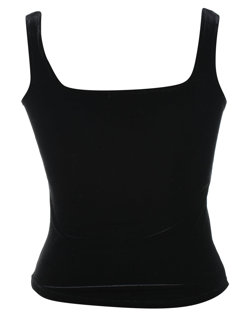 Sleeveless Velvet Evening Top - S