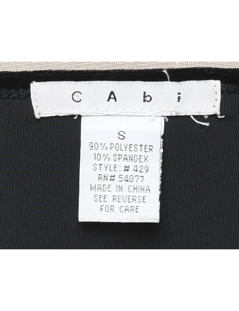 Sleeveless Velvet Evening Top - S