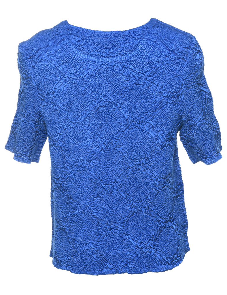 Smocked Blue Top - M