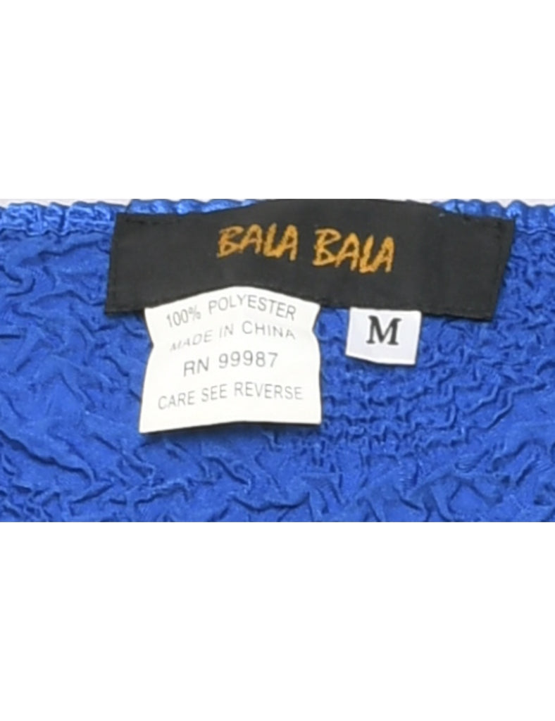 Smocked Blue Top - M