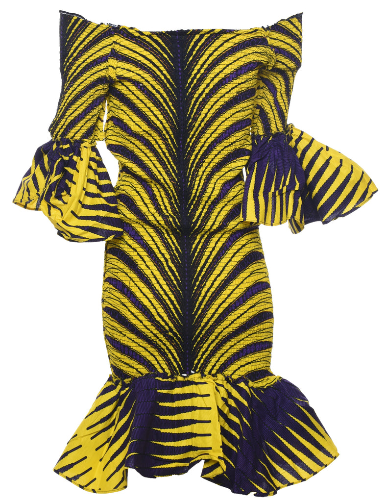 Smocked Bodycon Dress - XS