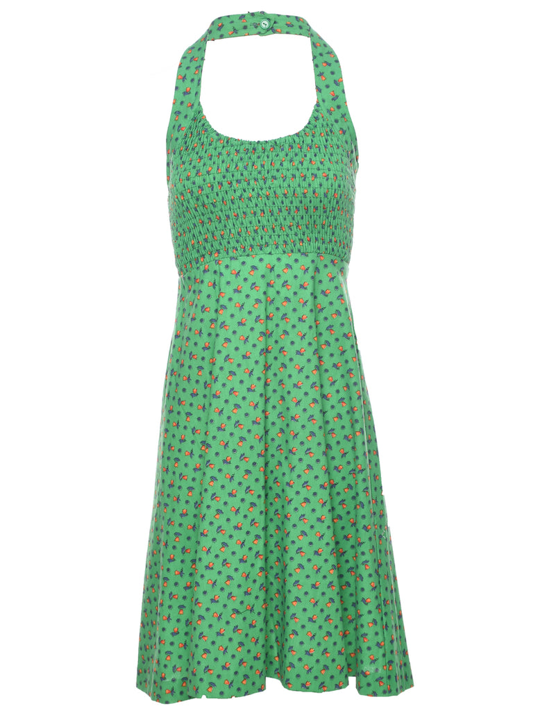 Smocked Floral Dress - XS