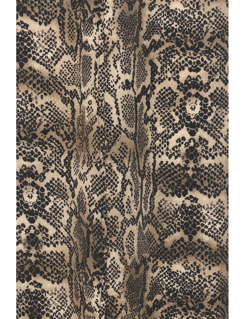 Snakeskin Pattern Maxi Skirt - M
