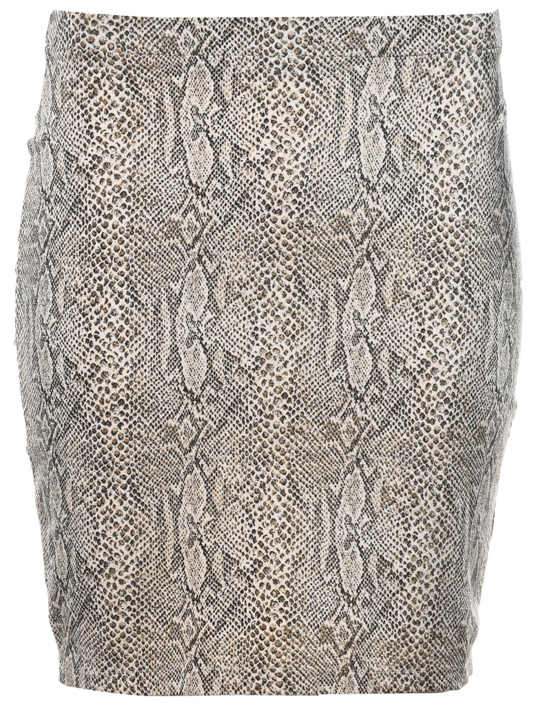 Snakeskin Pattern Pencil Skirt - S
