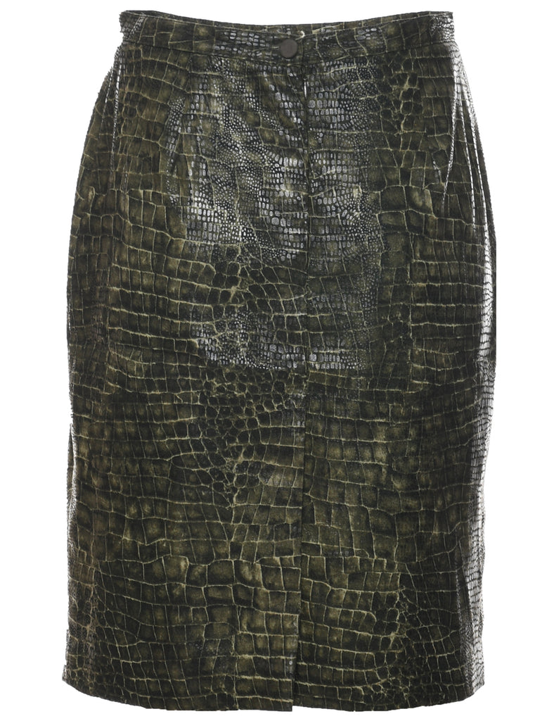 Snakeskin Pattern Pencil Skirt - XS