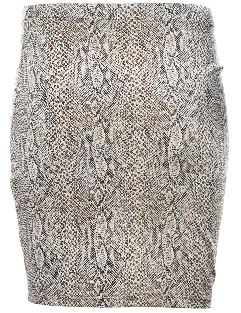 Snakeskin Pattern Pencil Skirt - S
