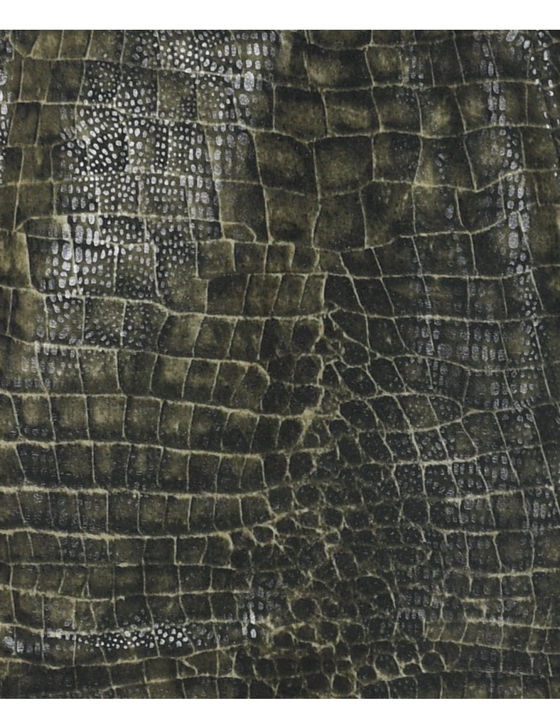 Snakeskin Pattern Pencil Skirt - XS