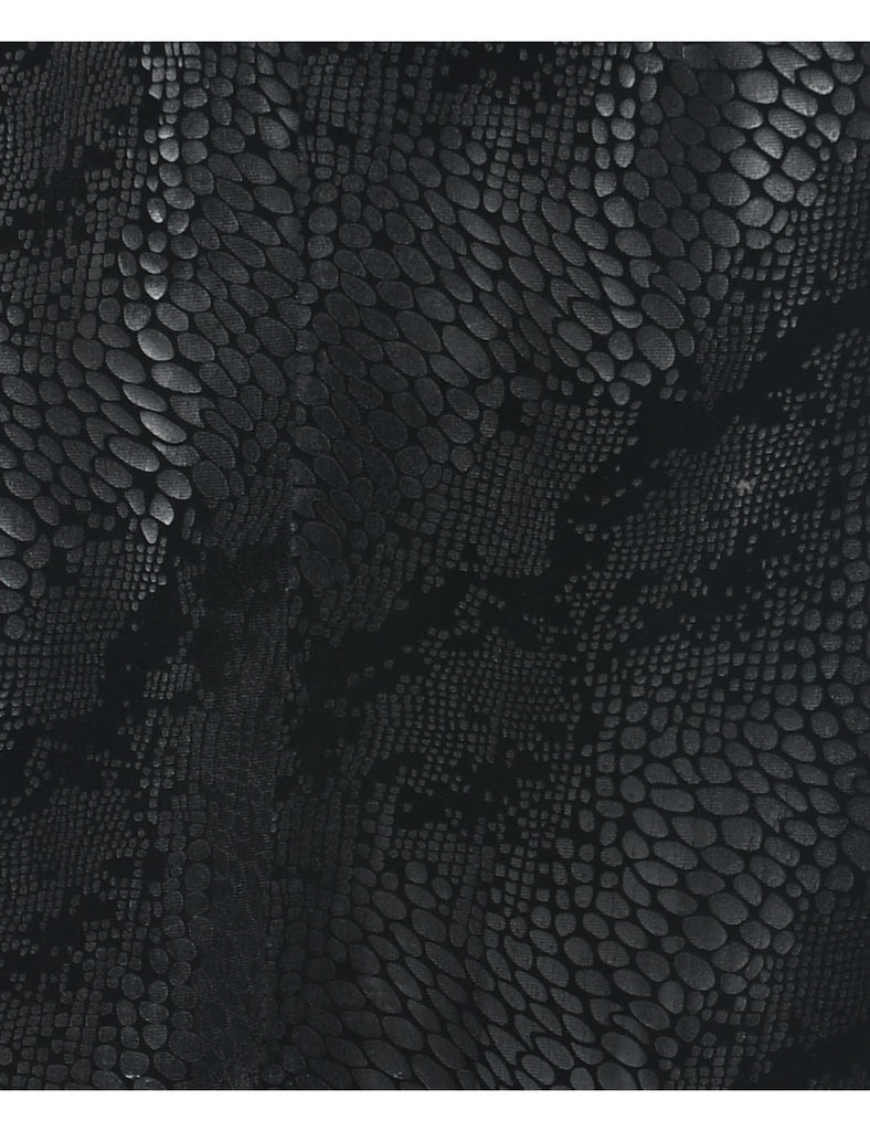 Snakeskin Pattern Pencil Skirt - M