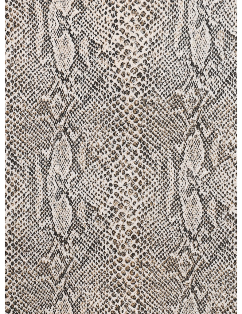 Snakeskin Pattern Pencil Skirt - S
