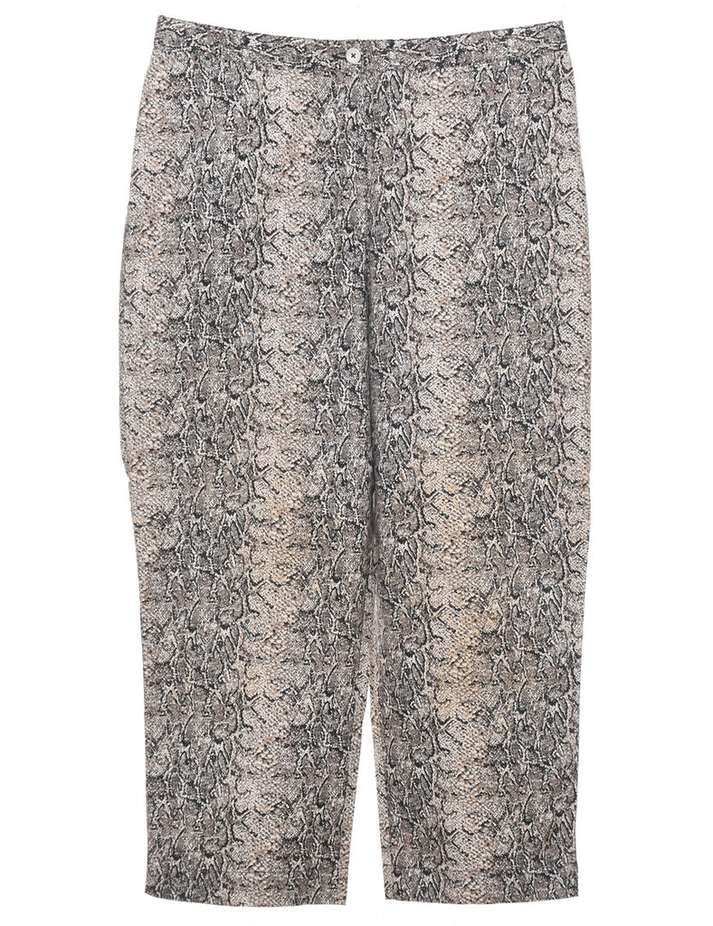 Snakeskin Pattern Trousers - W32 L23