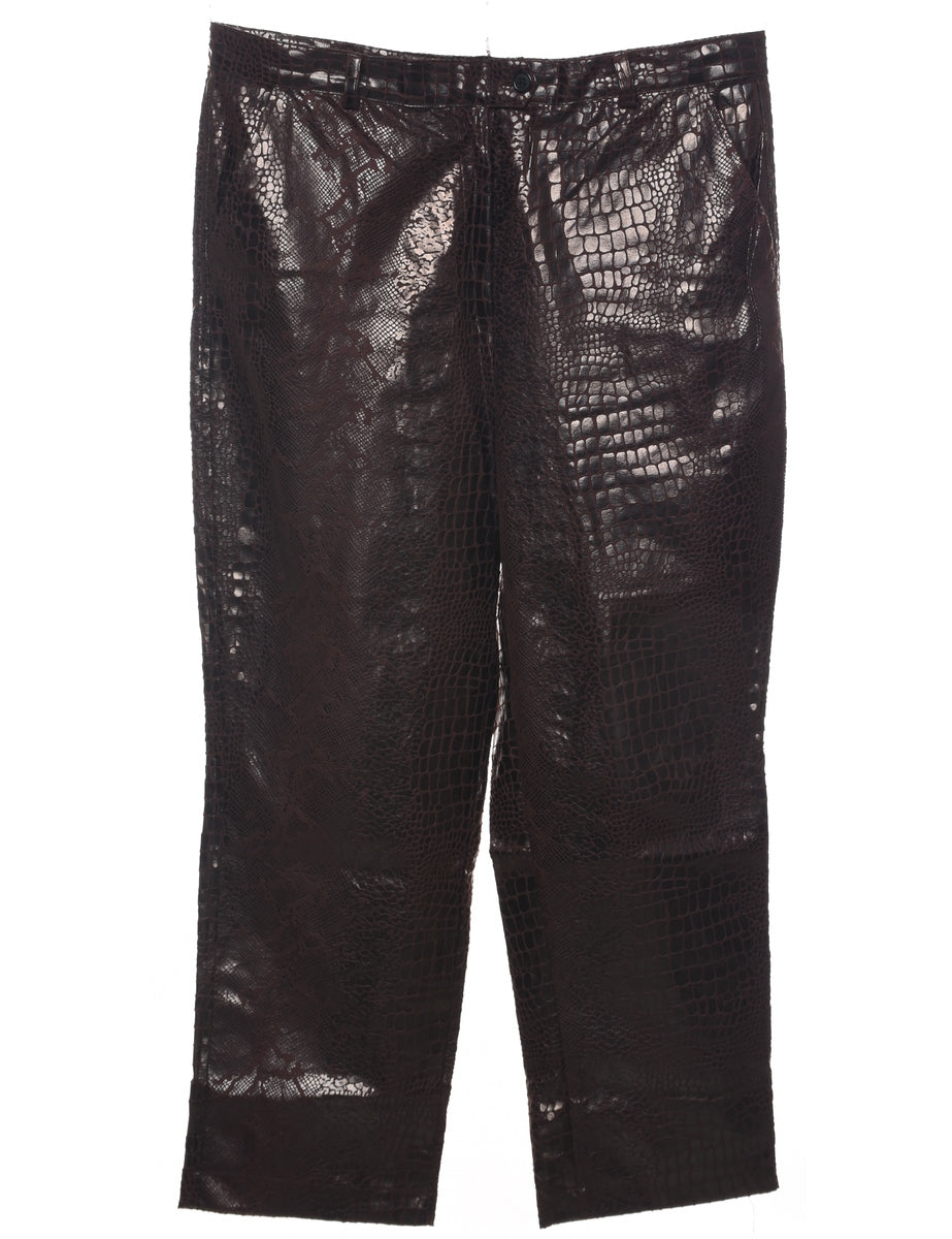 Snakeskin Pattern Trousers - W37 L28
