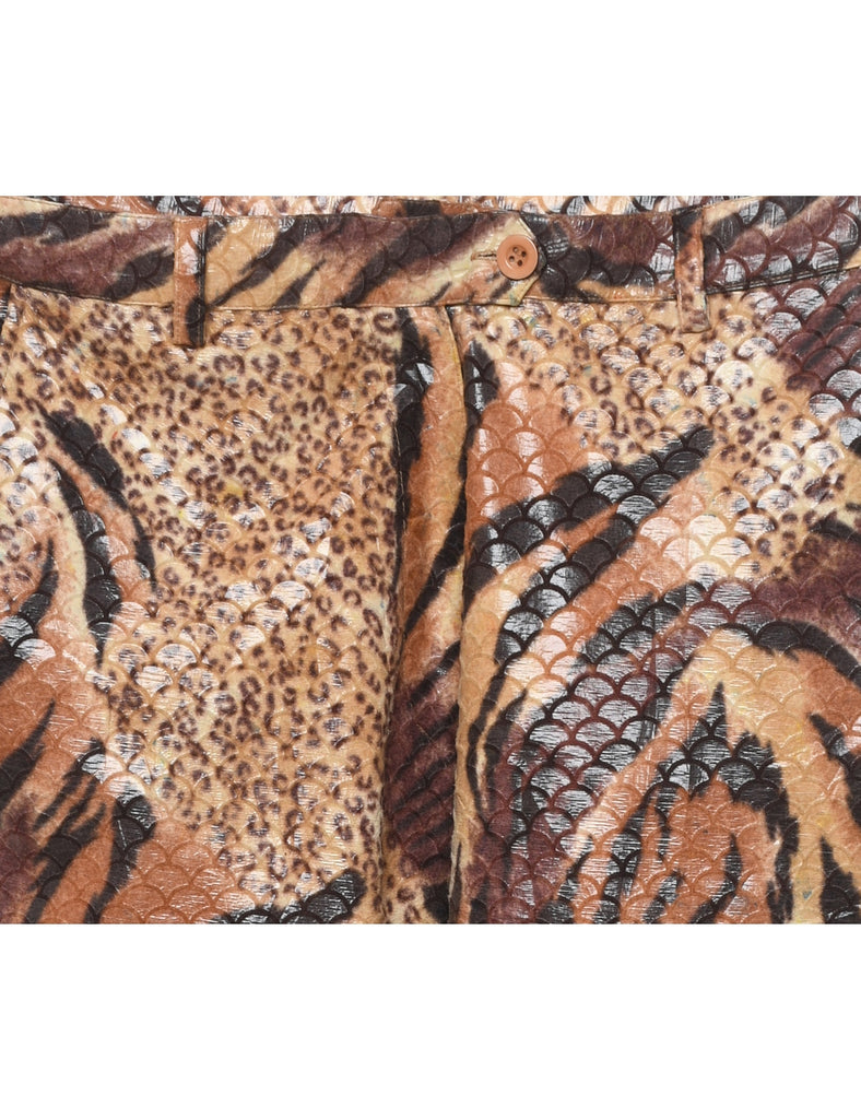 Snakeskin Pattern Trousers - W34 L29