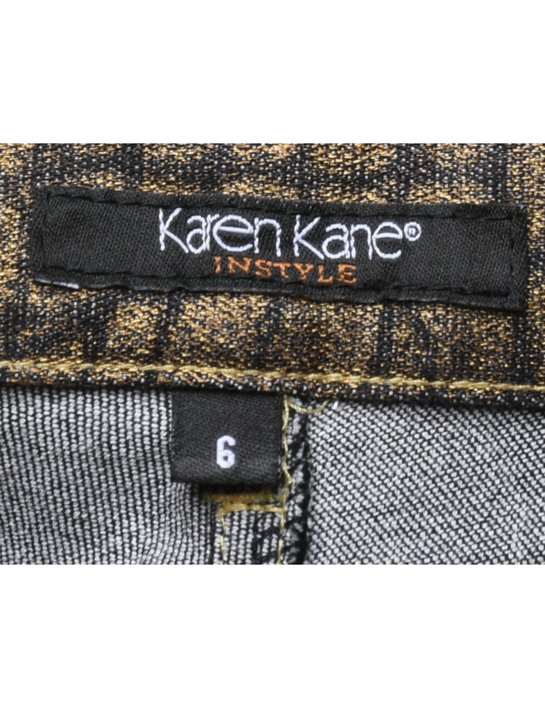 Snakeskin Pattern Y2K Bootcut Jeans - W30 L29