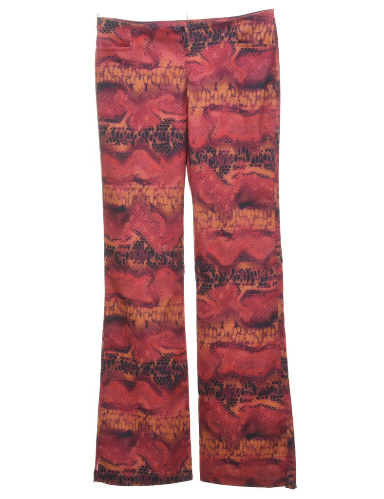 Snakeskin Pattern Y2K Trousers - W30 L34
