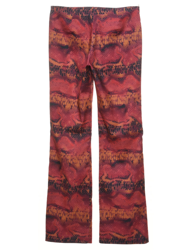 Snakeskin Pattern Y2K Trousers - W30 L34