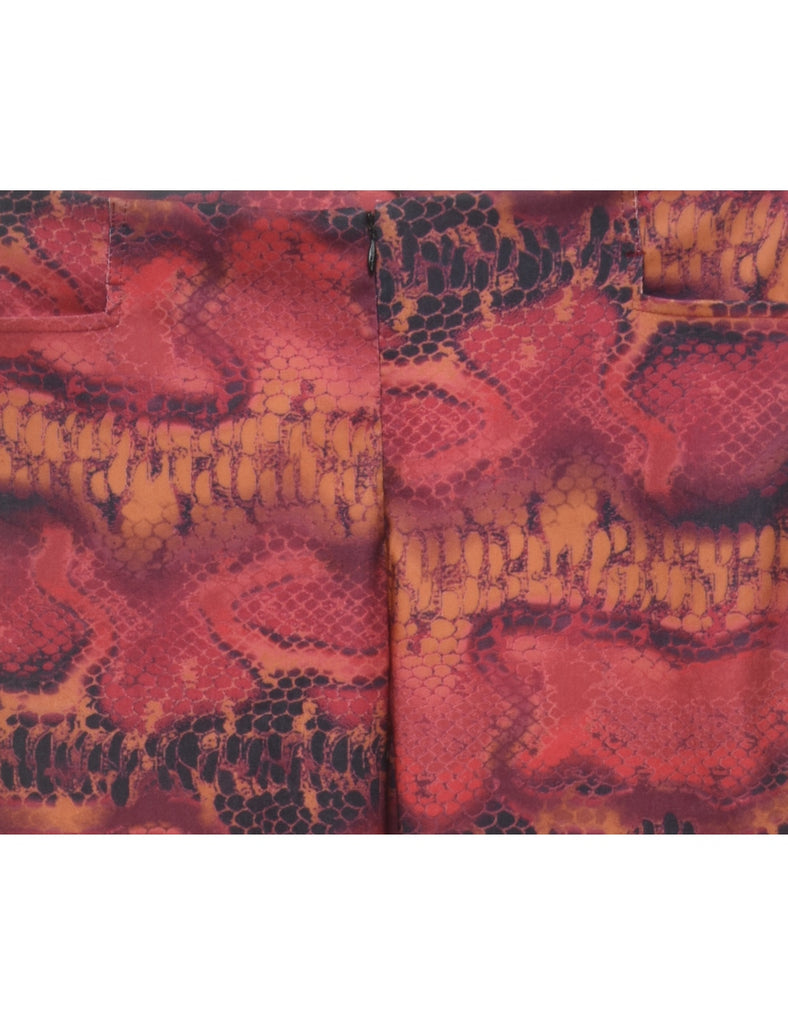Snakeskin Pattern Y2K Trousers - W30 L34