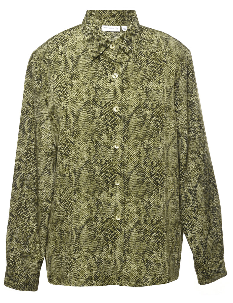 Snakeskin Print Blouse - L